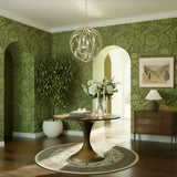 Broche 16'' Champagne Green Tea Chandelier by Crystorama
