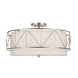 Birkleigh Ceiling Semi Flush Light Satin Nickel