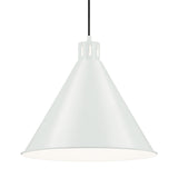 Zailey Cone Pendant White 16 Inch