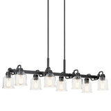 Aivian Linear Chandelier Black