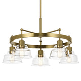 Eastmont Chandelier Brushed Brass 5 Light