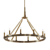 Emmala 1 Tier Chandelier Brushed Natural Brass 10 Light