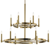 Tolani Chandelier Brushed Natural Brass 12 Light