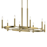 Tolani Oval Chandelier Brushed Natural Brass