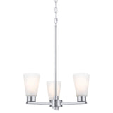 Stamos Cone Chandelier Brushed Nickel 3 Light