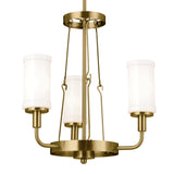 Vetivene Mini Chandelier Natural Brass
