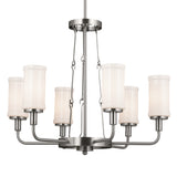 Vetivene Chandelier Classic Pewter 6 Light