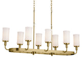 Vetivene Linear Chandelier Natural Brass