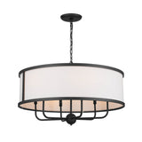 Heddle Drum 1 Tier Chandelier Textured Black