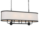 Heddle Drum Linear Chandelier Textured Black