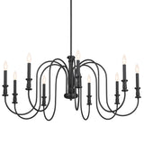 Karthe Chandelier Black 9 Light