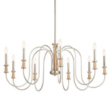 Karthe Chandelier Brushed Nickel 9 Light