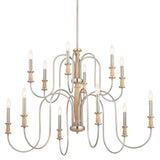 Karthe Chandelier Brushed Nickel 12 Light
