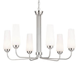 Truby Chandelier Polished Nickel 29.25 Inch
