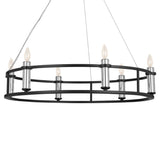 Rosalind 1 Tier Chandelier Black 6 Light