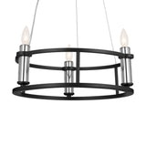 Rosalind 1 Tier Chandelier Black 3 Light