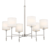 Ali Drum Chandelier Polished Nickel 6 Light