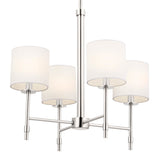 Ali Drum 1 Tier Chandelier Polished Nickel 4 Light