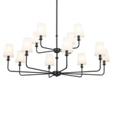 Pallas Bell Chandelier Black 12 Light