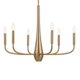 Deela 1 Tier Chandelier Champagne Bronze 6 Light