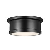 Serca Ceiling Flush Light Black 14.25 Inch