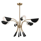 Arcus Chandelier Champagne Bronze & Black 6 Light