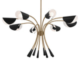 Arcus Chandelier Champagne Bronze & Black 8 Light