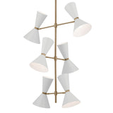 Phix Cone Foyer Pendant Champagne Bronze & White