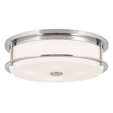 Brit Ceiling Flush Light Polished Nickel 18 Inch