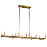 Erzo Linear Chandelier Natural Brass