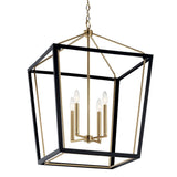 Delvin Foyer Pendant Champagne Bronze & Black 22.25 Inch