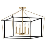 Eisley Ceiling Semi Flush Light Champagne Bronze 24 Inch
