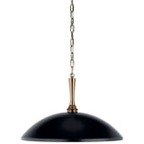 Delarosa Dome Pendant Black 20.25 Inch