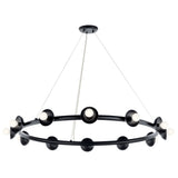 Palta Chandelier Black 12 Light