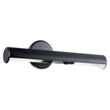 Midi Cylinder Wall Sconce Black 18 Inch