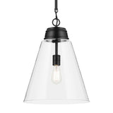Marsailli Cone Pendant Black 15.75 Inch