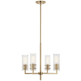 Velestino 1 Tier Chandelier Champagne Bronze 4 Light
