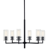 Velestino 1 Tier Chandelier Black 6 Light