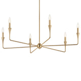 Alvaro Chandelier Champagne Bronze 6 Light