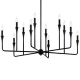 Alvaro Chandelier Black 12 Light