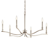 Malene Linear Chandelier Polished Nickel