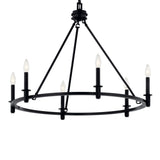 Carrick Chandelier Black 6 Light