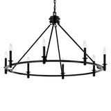 Carrick Chandelier Black 8 Light