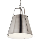 Etcher Cone Pendant Classic Pewter 18 Inch