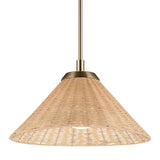 Bekah Cone Semi Flush Pendant Champagne Bronze 18 Inch