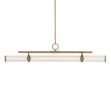 Riven Cylinder Linear Chandelier Champagne Bronze 48.25 Inch