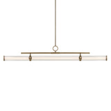 Riven Cylinder Linear Chandelier Champagne Bronze 60.25 Inch