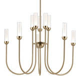 Moraine Cylinder Chandelier Champagne Bronze 30 Inch