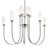 Moraine Cylinder Chandelier Polished Nickel 30 Inch
