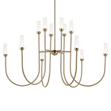 Moraine Cylinder Chandelier Champagne Bronze 50 Inch